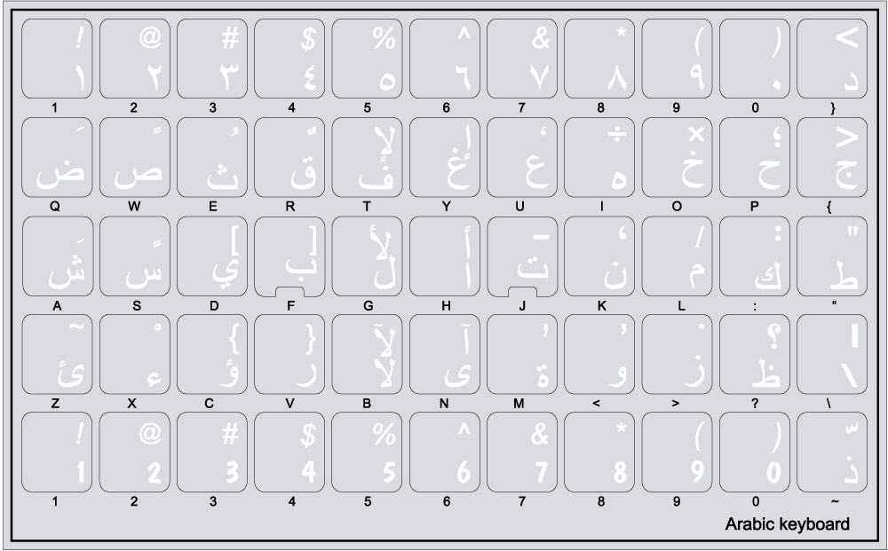 Arabic Keyboard Layout Sticker IBSouq