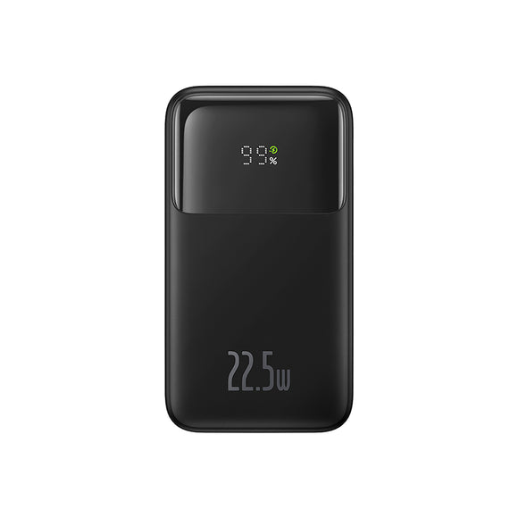 BASEUS COMET SERIES DUAL CABLE DIGITAL DISPLAY FAST CHARGE POWER BANK 10000mAh 22.5W BLACK