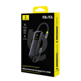 BASEUS DUAL FAST CHARGING 6 IN 1 HUB COSMIC BLACK /  NEBULA PURPLE