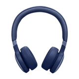 JBL Live 670NC Wireless On-Ear Headphones with True Adaptive Noise Cancelling Blue Color , JBL Signature Sound, Bluetooth 5.3, 65-Hour Battery & Speed Charge