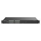 Ruijie RG-ES118GS-P-L 16-Port 10/100/1000Mbps PoE+ with 2-Port SFP Unmanaged Metal Switch 247W