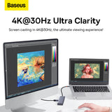 BASEUS ULTRAJOY SERIES 5-PORT USB-C HUB 4 USB-A 1 USB-C SAPCE GRAY