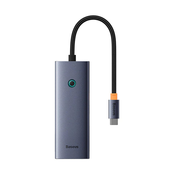 BASEUS ULTRAJOY SERIES 5-PORT USB-C HUB 4 USB-A 1 USB-C SAPCE GRAY