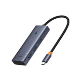 BASEUS ULTRAJOY SERIES 5-PORT USB-C HUB 4 USB-A 1 USB-C SAPCE GRAY