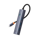 BASEUS ULTRAJOY SERIES 5-PORT USB-C HUB 4 USB-A 1 USB-C SAPCE GRAY