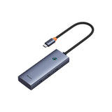 BASEUS ULTRAJOY SERIES 5-PORT USB-C HUB 4 USB-A 1 USB-C SAPCE GRAY