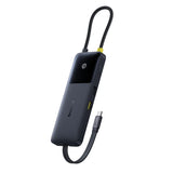 BASEUS DUAL FAST CHARGING 6 IN 1 HUB COSMIC BLACK /  NEBULA PURPLE
