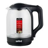 SANFORD ELECTRIC GLASS KETTLE BLACK 1.8L (SF3354EK)