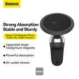 Baseus Magnetic Car Mount Phone Holder with Cable Clip Air Vent Version Cluster Black (SUGX-AOV)