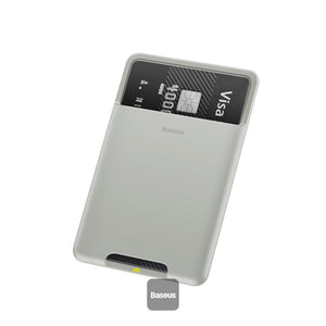 Baseus Black Stick Silicone Card Bag Case Light Gray