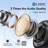 Baseus Bowie H1i Wireless Headphones, 100H Playtime, Hybrid ANC, Dual Hi-Res Audio, Bluetooth 5.3, LHDC, Low Latency, Foldable Over-Ear Headset with Type-C & 3.5mm, Cluster Black