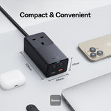 Baseus GaN5 PowerCombo ON Power Strip AC+2U+2C 65W (CCGAN65-1ACU) - IBSouq