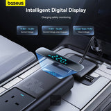 Baseus 150W Car Power Inverter with Smart Display 5 Port (BS-CI15-05)