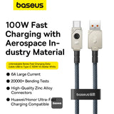 Baseus Fast Charging Cable USB To USB-C Unbreakable 100W 1M White