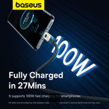 Baseus Fast Charging Cable USB To USB-C Unbreakable 100W 1M White