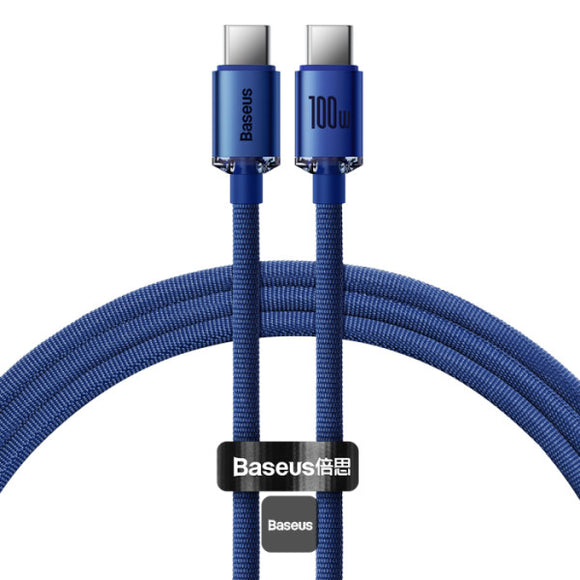Baseus Crystal Shine Series 100W Fast Charging Cable Type-C to Type-C - 480Mbps Data Cable - 1.2M