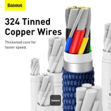 Baseus Crystal Shine Series 100W Fast Charging Cable Type-C to Type-C - 480Mbps Data Cable - 1.2M