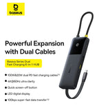 BASEUS DUAL FAST CHARGING 6 IN 1 HUB COSMIC BLACK /  NEBULA PURPLE