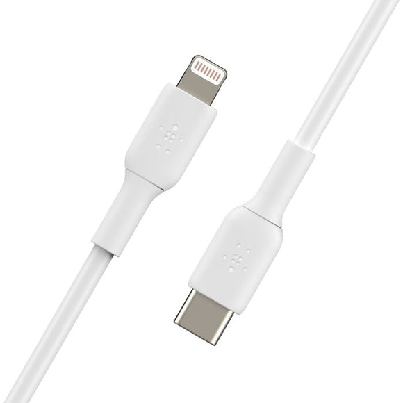 Belkin USB-C CABLE WITH LIGHTINING CONNECTOR 1Mtr WHITE