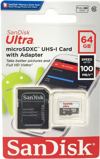 SanDisk Ultra MicroSDXC UHS-1 Card 64GB100MB/s - IBSouq