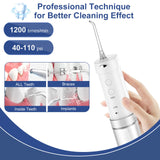 h2ofloss Oral Irrigator with 8 nozzles and bag (HF-10mini) White