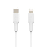 Belkin USB-C CABLE WITH LIGHTINING CONNECTOR 1Mtr WHITE
