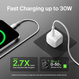 Belkin BoostCharge Compact USB-C Wall Charger 30W White