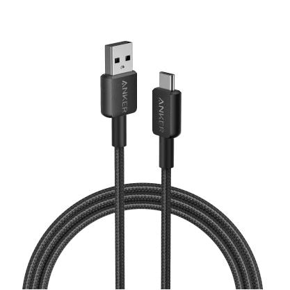 Anker 322 USB-A to USB-C Cable 1.8m Black (A81H6H11) - IBSouq
