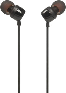 JBL TUNE110 Wired Universal In-Ear Headphone, Black / WHITE