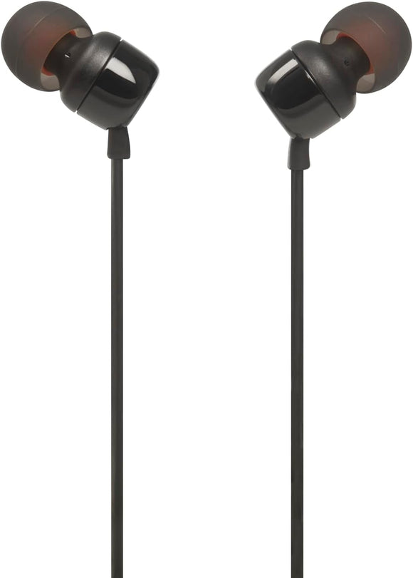 JBL TUNE110 Wired Universal In-Ear Headphone, Black / WHITE