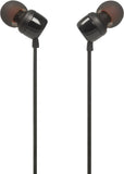 JBL TUNE110 Wired Universal In-Ear Headphone, Black / WHITE