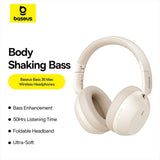 Baseus Bass 35 Max Bluetooth Headphones Stellar White