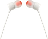 JBL TUNE110 Wired Universal In-Ear Headphone, Black / WHITE