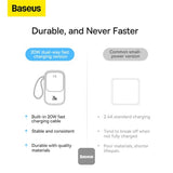 Baseus Built-IN USB-C Cable Baseus Qpow Pro+ Digital Display Fast Power Bank (PPQDP10) - IBSouq