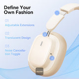 Baseus Bowie H1i Noise Cancellation Wireless Headphones Stellar White