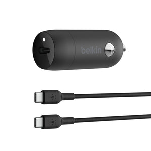 Belkin BoostCharger USB-C Car Charger with USB-C TO USB-C Cable 30W