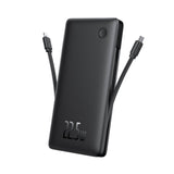 BASEUS AIRPOW LITE POWER BANK 10000mAh 22.W BUILT IN DUAL CABLE COSMIC BLACK