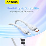 Baseus Fast Charging cable Pudding Series Type-c to lightning 20w 1.2m White