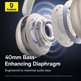 Baseus Bass 35 Max Bluetooth Headphones Stellar White
