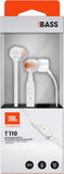 JBL TUNE110 Wired Universal In-Ear Headphone, Black / WHITE
