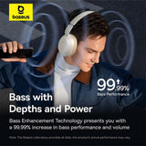 Baseus Bass 35 Max Bluetooth Headphones Stellar White