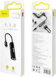 Baseus Audio Converter 3 in 1 Lightning Male to Dual Lightning and 3.5mm Female Adapter (L52)