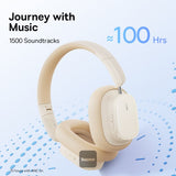 Baseus Bowie H1i Noise Cancellation Wireless Headphones Stellar White