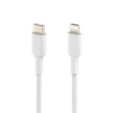 Belkin USB-C CABLE WITH LIGHTINING CONNECTOR 1Mtr WHITE