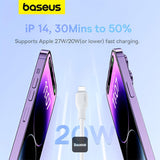 Baseus Fast Charging cable Pudding Series Type-c to lightning 20w 1.2m White
