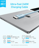 ANKER ZOLO USB-C TO USB-C CABLE 6FT 1.8M 240W BRAIDED (A8060H22)