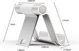 Amazon Basics Multi-Angle Portable Stand for iPad Tablet, E-reader and Phone - Silver - IBSouq