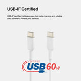 Belkin Boost Charge USB-C TO USB-C Cable 3.3FT 1M WHITE