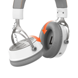MEETION MT-BTH013-B Gaming Headset White, Wireless 2.4G + Bluetooth 5.3, 50mm Drivers, 40H Battery, Detachable Mic, 15ms Low Latency, PS5 PS4 PC & Nintendo Switch
