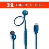JBL TUNE310C USB-C WIRED HI-RES-IN-EAR HEADPHONES BLACK , BLUE, RED, WHITE